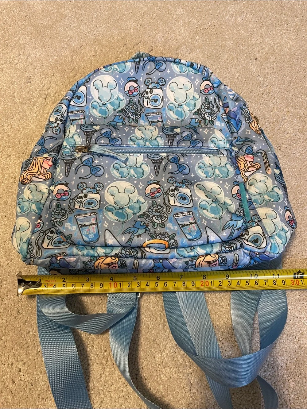 Disney Get it Creations Mini Backpack Park Blues Mickey Balloon Aurora